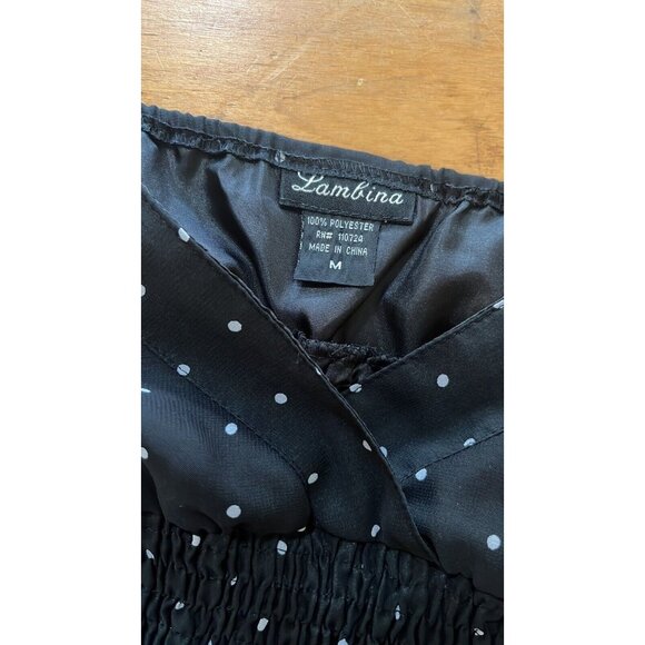 lambina black/white chiffon like spaghetti strap maxi sundress juniors sz M - Picture 6 of 7